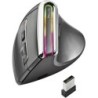 NGS EVO KARMA MOUSE OTTICO VERTICALE ERGONOMICO 3.200 DPI USB BLUETOOTH CON LUCI LED 7 PULSANTI RICARICABILE NERO