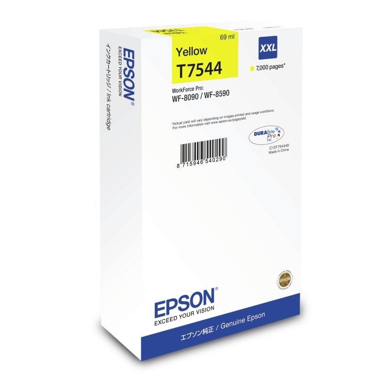 EPSON T7544 DURABRITE ULTRA CARTUCCIA XXL GIALLO PER WF-8090-8590 SERIES 7.000 PAG